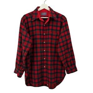 Pendleton Men’s 100% Wool Tartan Plaid Button Down Shirt Size M